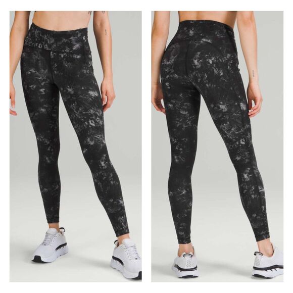 LULULEMON Swift Speed High-Rise Tight Aquila Black Multi, 28", Sz 12 - Picture 1 of 10